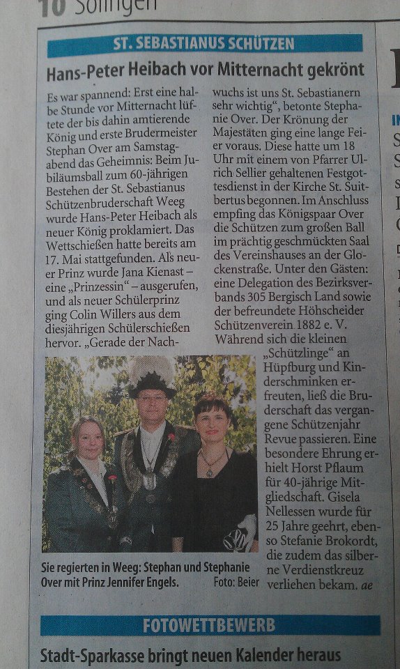 Solinger Tageblatt vom 04.06.2012